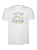 BOSS geometric-print t-shirt - White