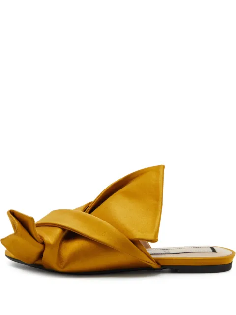 Nº21 satin flat mules