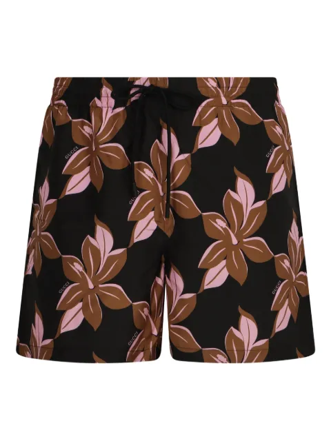 Gucci floral-print swim shorts