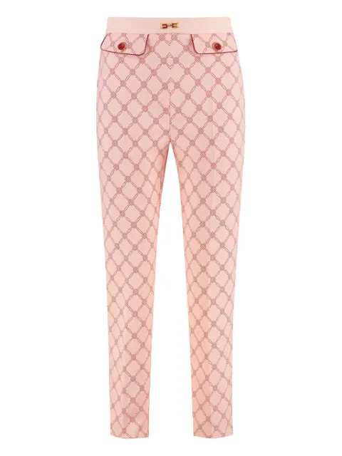 Elisabetta Franchi Printed crêpe trousers