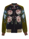 Gucci Pre-Owned sequin-embellished floral bomber jacket - Blue