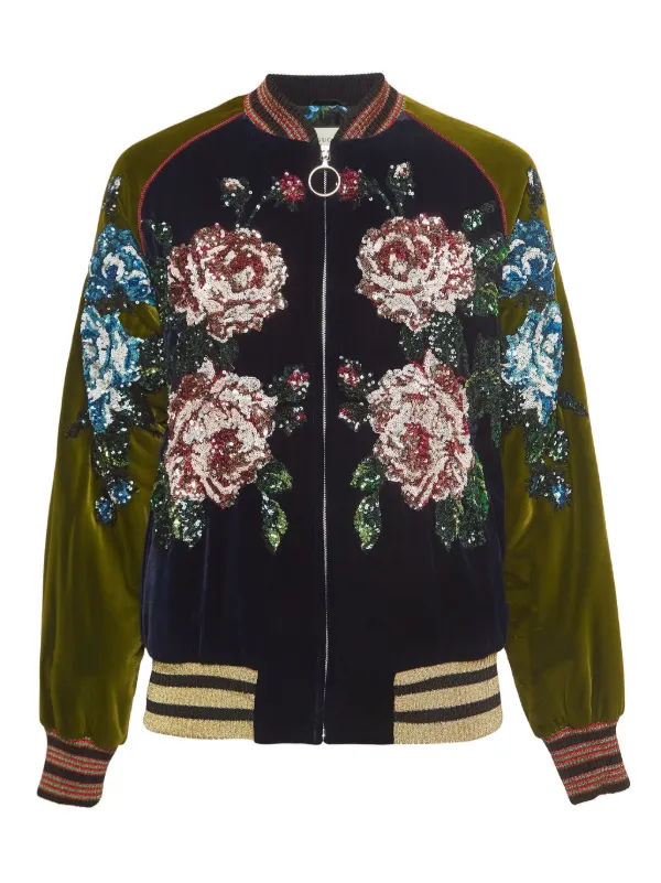 Bomberjacke Gucci Pailletten Jacke Gucci Pre-Owned Bomberjacke Mit