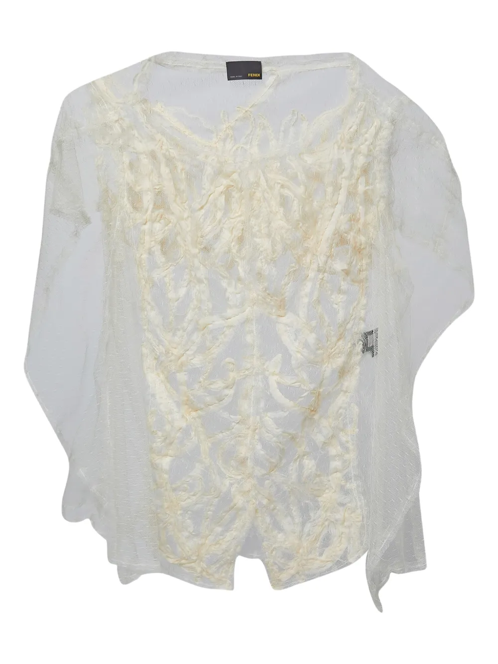 Fendi Pre-Owned embroidered blouse | Neutrals | Image 1