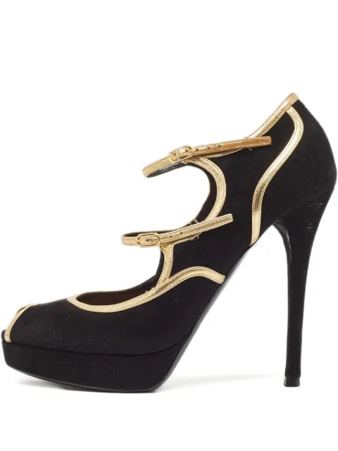 Ralph Lauren Vintage suede contrast-trim pumps