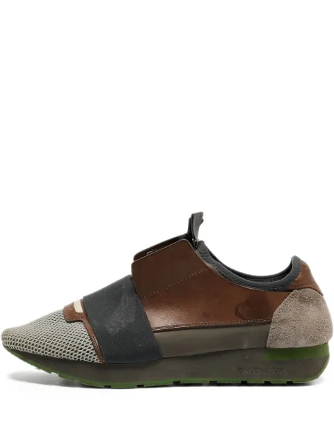Balenciaga Pre-Owned leather-mesh sneakers