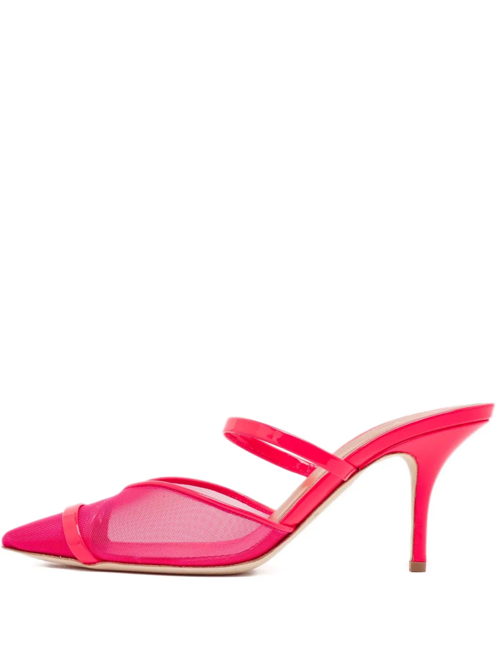 Malone Souliers 70mm patent mesh mules | Pink | Image 1
