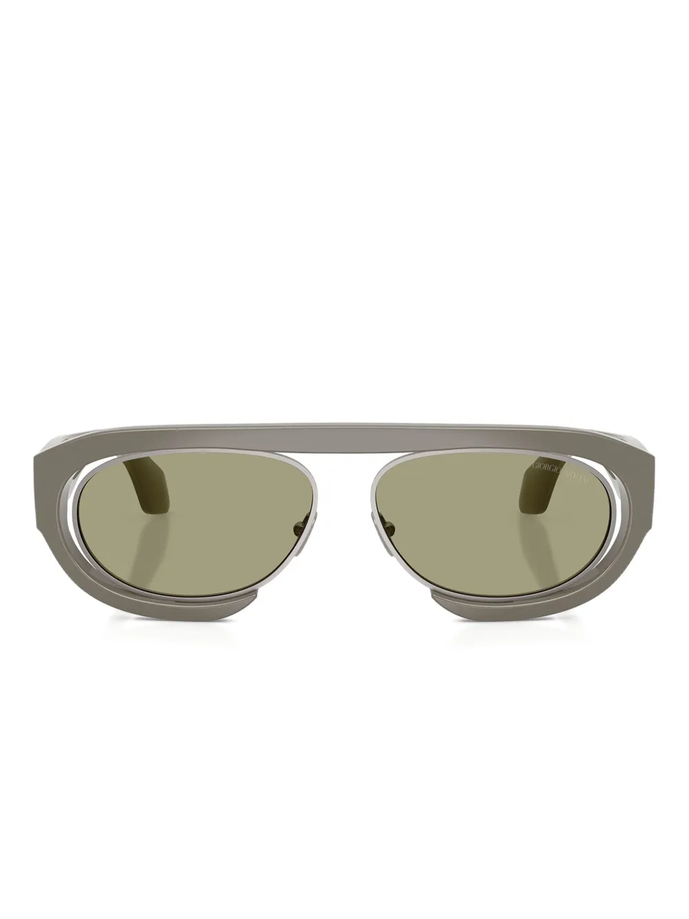 Giorgio Armani oval-frame sunglasses | Grey | Image 1