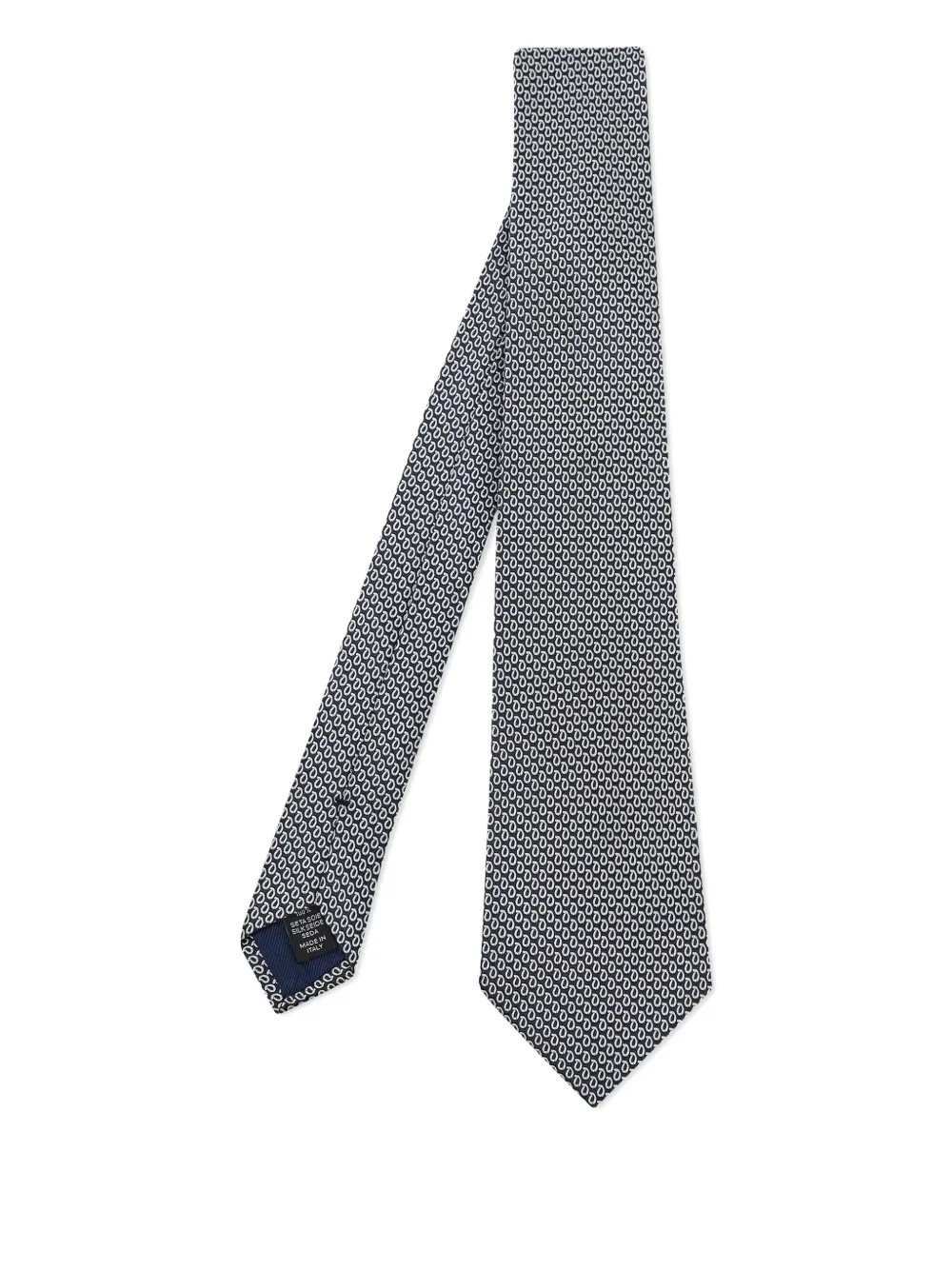 patterned silk tie