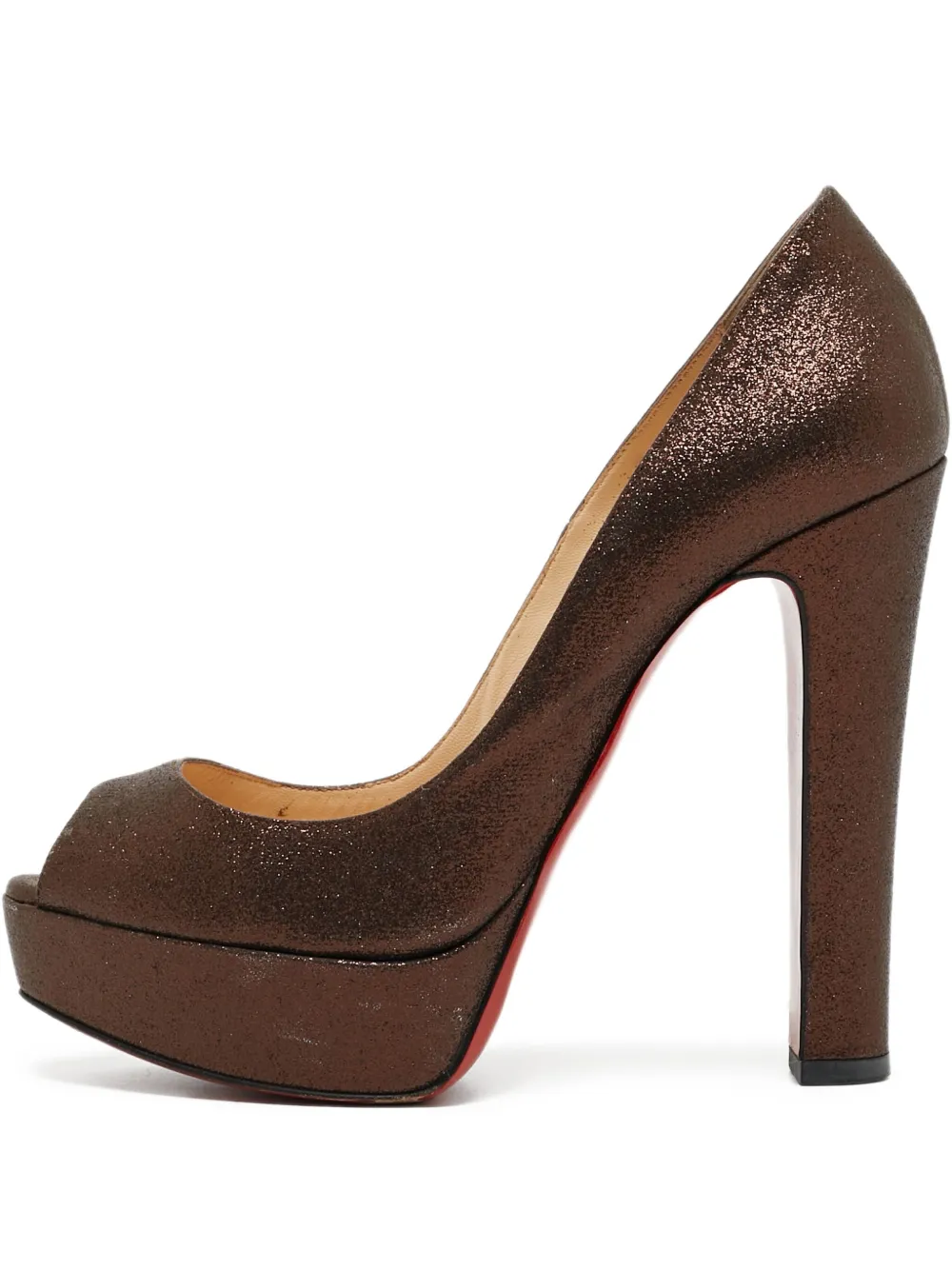 Christian Louboutin Pre-Owned zapatillas con tacón de 120mm | marrón | Image 1