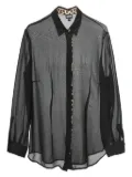 Just Cavalli pre-owned semi-sheer blouse - Black