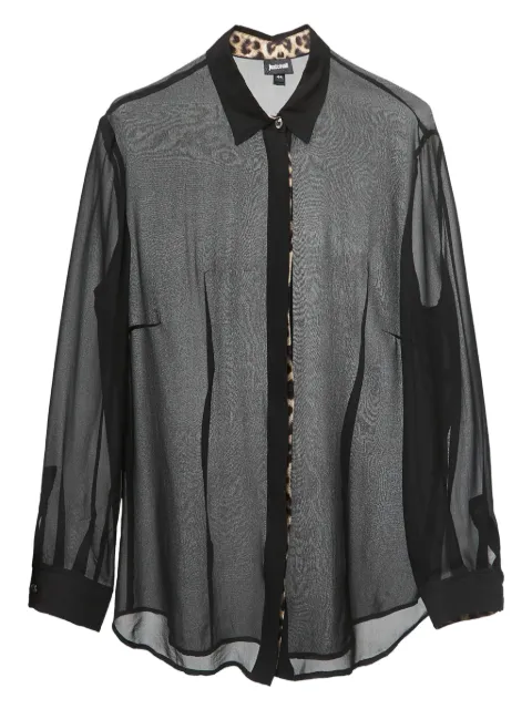 Just Cavalli pre-owned semi-sheer blouse