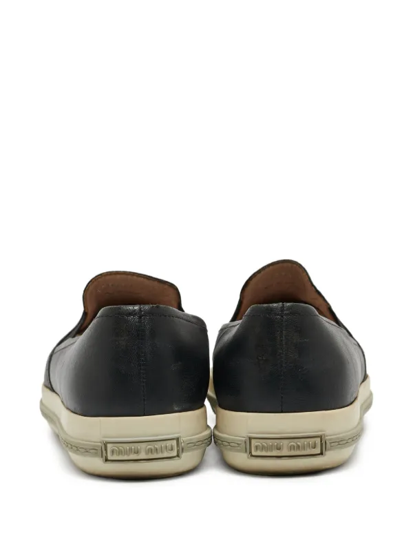 Miu Miu Pre-Owned slip-on Sneakers | Black | FARFETCH