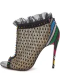 Christian Louboutin Pre-Owned 110mm mesh booties - Black