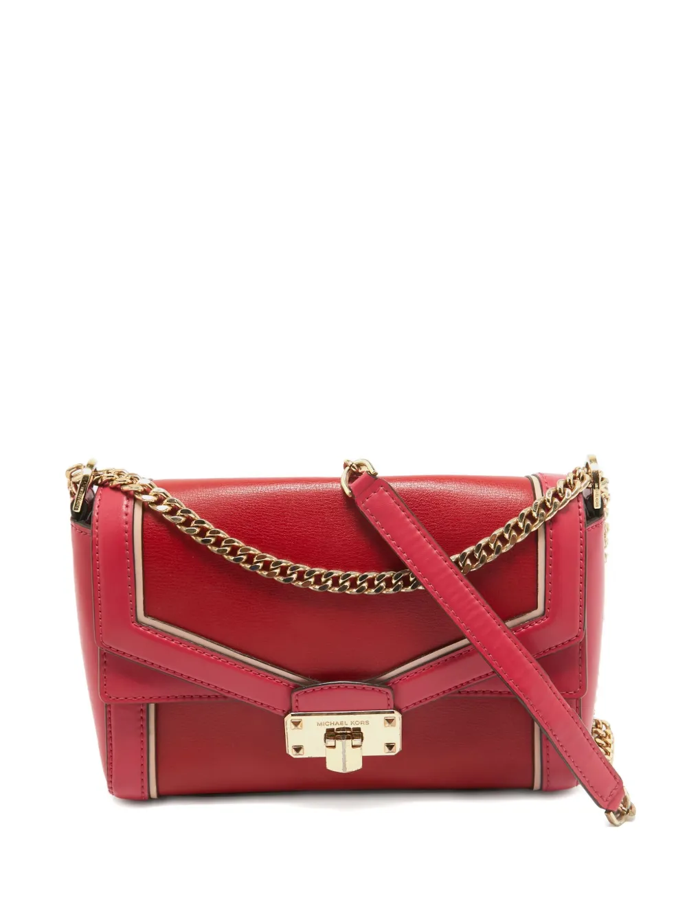 Michael Kors Vintage レザーフラップチェーンバッグ - ピンク Michael Kors Vintage レザーフラップチェーンバッグ - ピンク