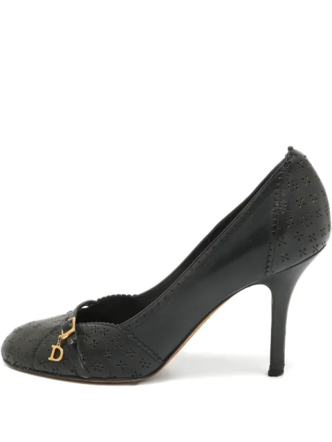 Christian Dior Pre-Owned 90mm Dior cut-out leather pumps