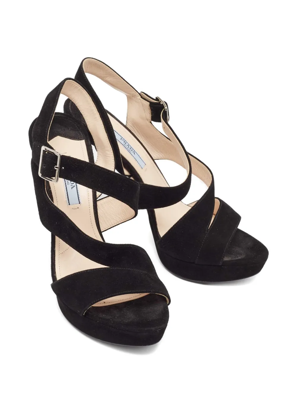 Prada Pre-Owned 115mm suede platform sandals | Image 2