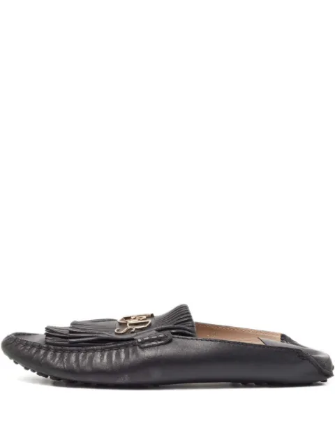 Tod's Vintage fringed leather mules