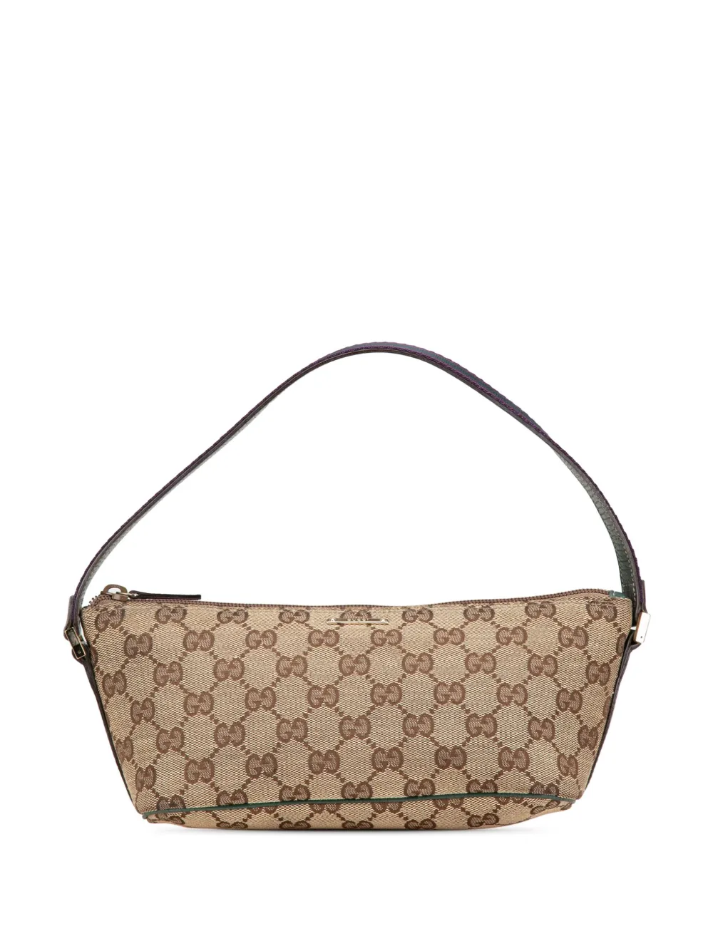 Gucci Pre-Owned 2000-2015 GG Canvas Web Boat shoulder bag - ブラウン Gucci Pre-Owned 2000-2015 GG Canvas Web Boat shoulder bag - ブラウン
