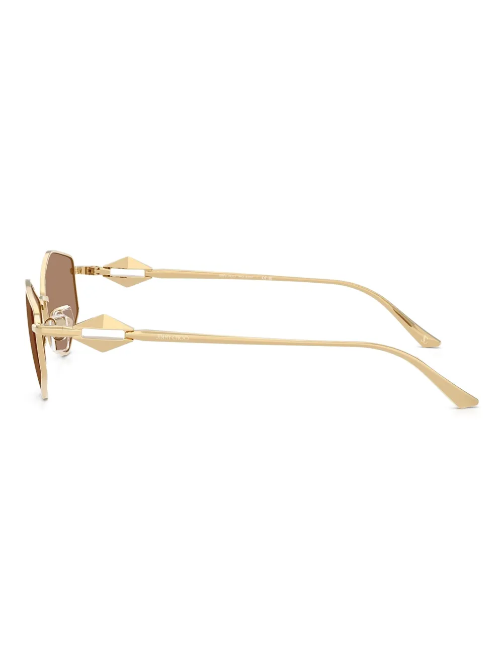 Jimmy Choo Eyewear Zonnebril met geometrisch montuur Goud