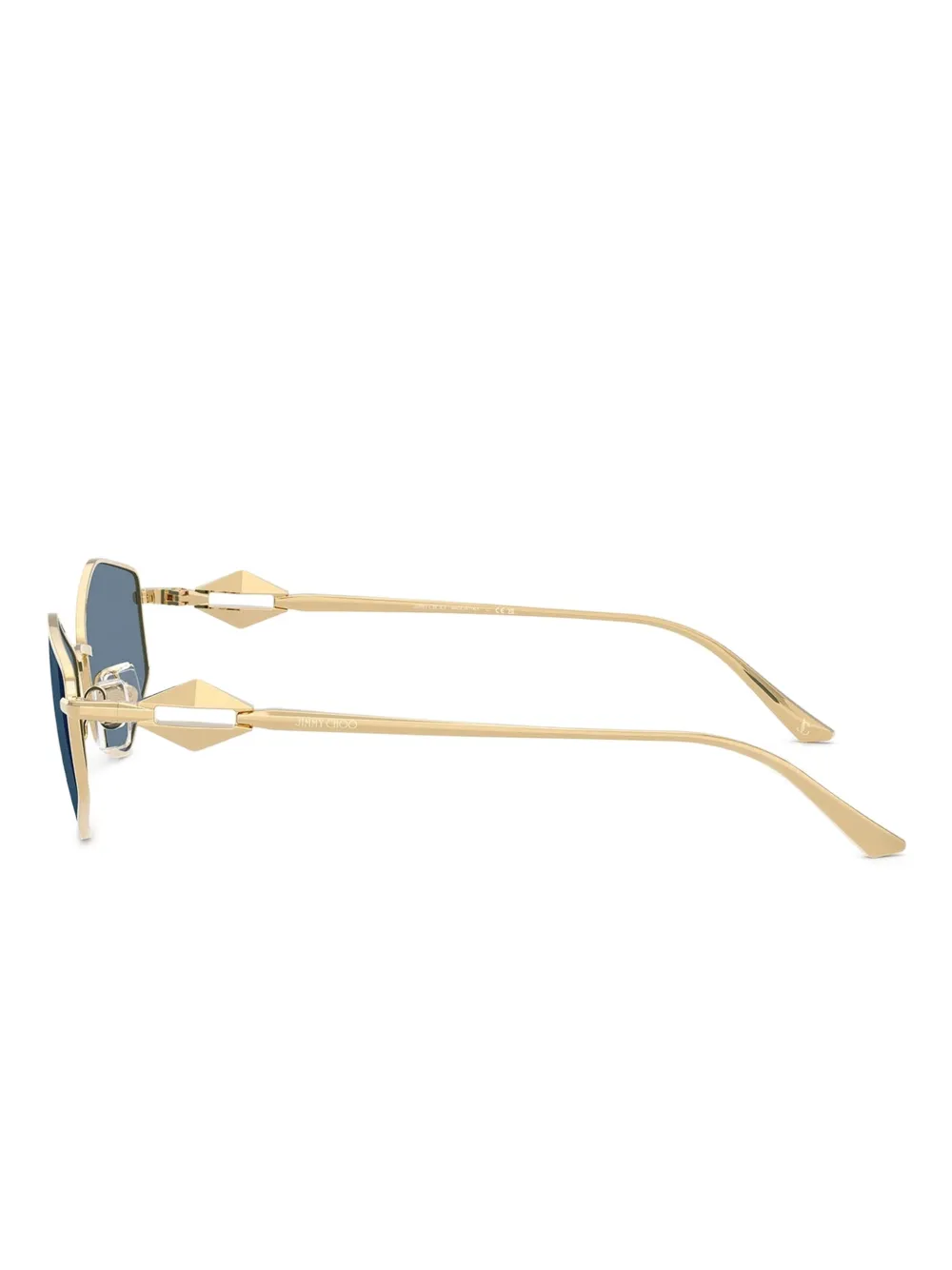Jimmy Choo Eyewear Zonnebril met geometrisch montuur - Goud