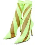 Jimmy Choo Pre-Owned x Mugler 110mm mesh panel point toe boots - Green