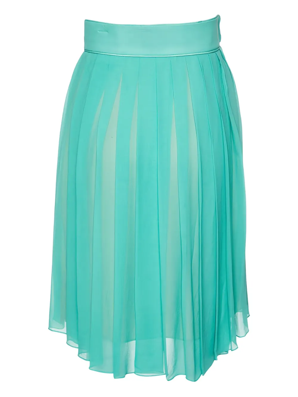 Chloé Pre-Owned Zijden midi-rok met plooien - Blauw