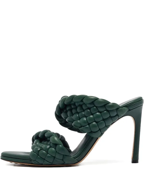 Bottega Veneta Pre-Owned 100mm Curve Braided Leather Sandals