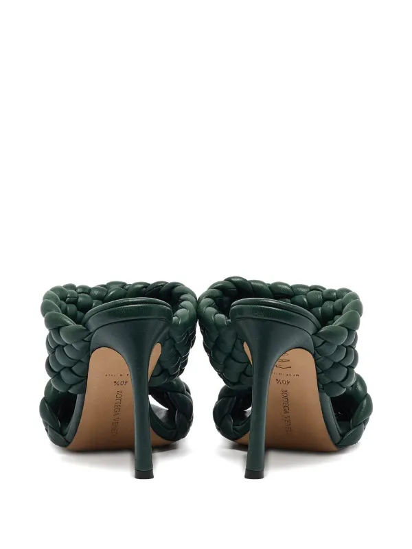 Bottega Veneta Pre-Owned 100mm Curve Braided Leather Sandals