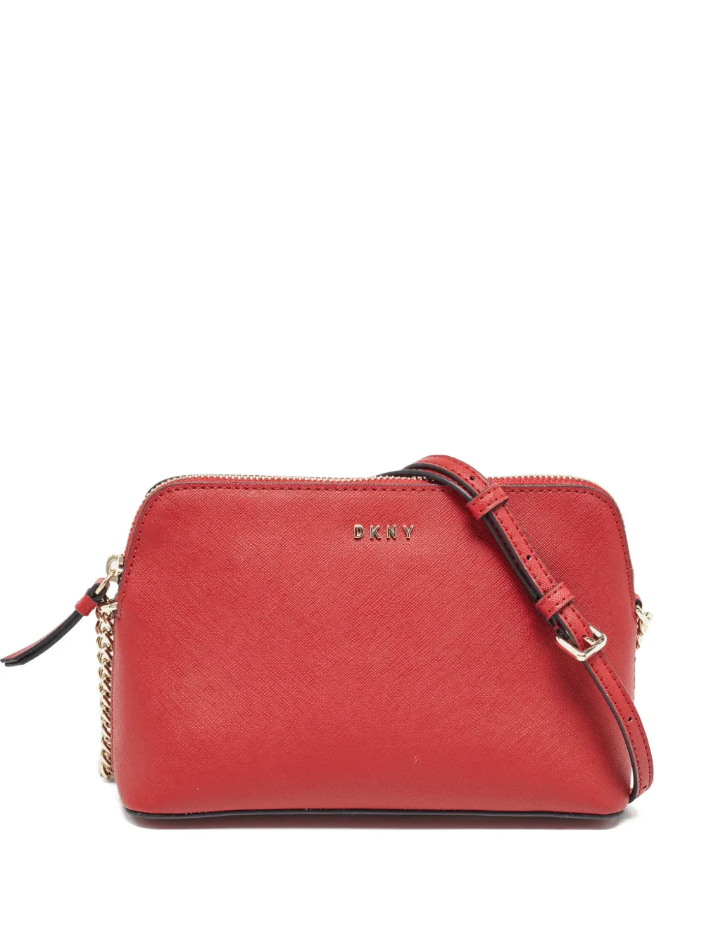 pre-owned leather chain crossbody bag