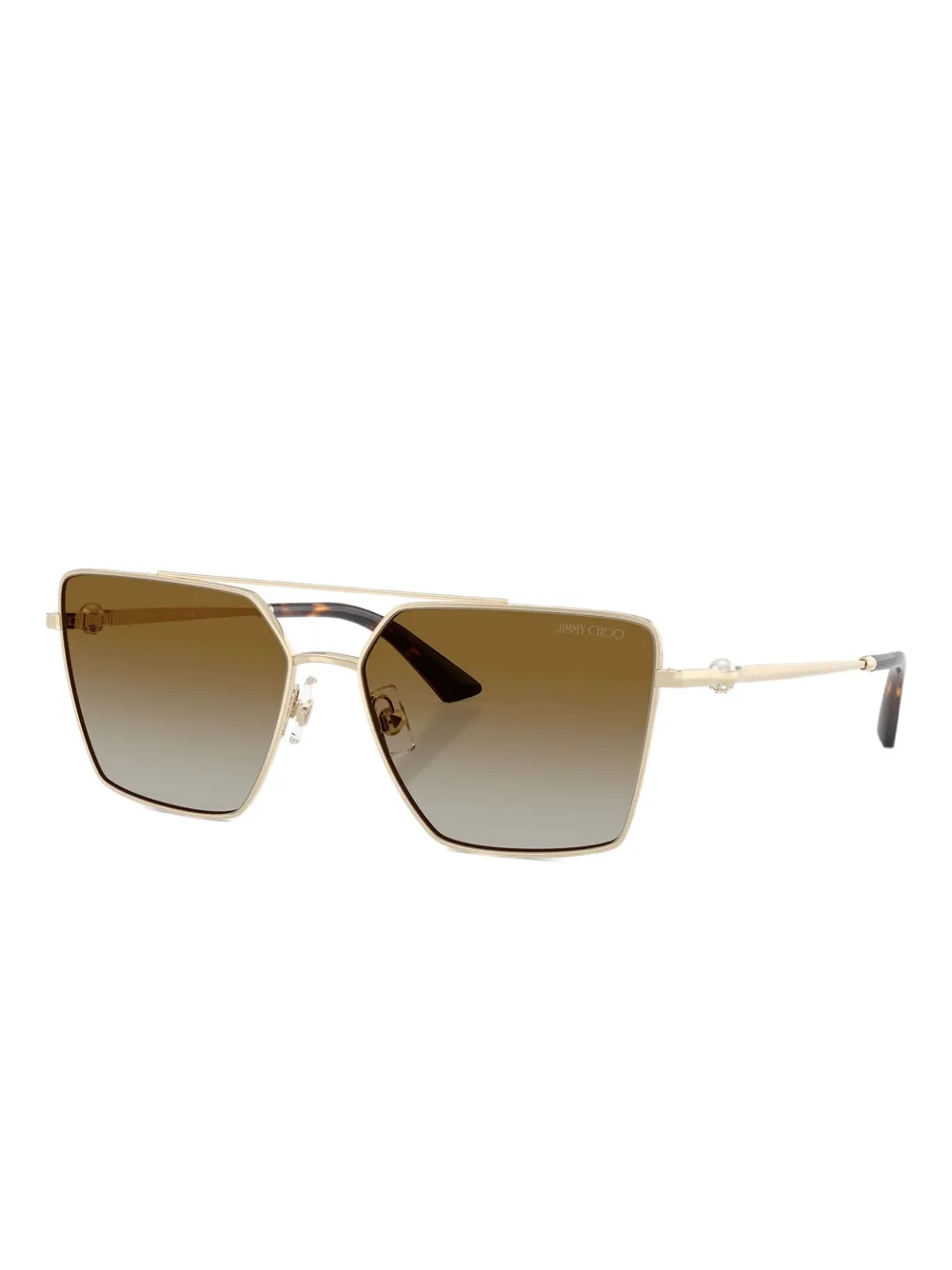 Jimmy Choo Eyewear Zonnebril met vierkant montuur Goud