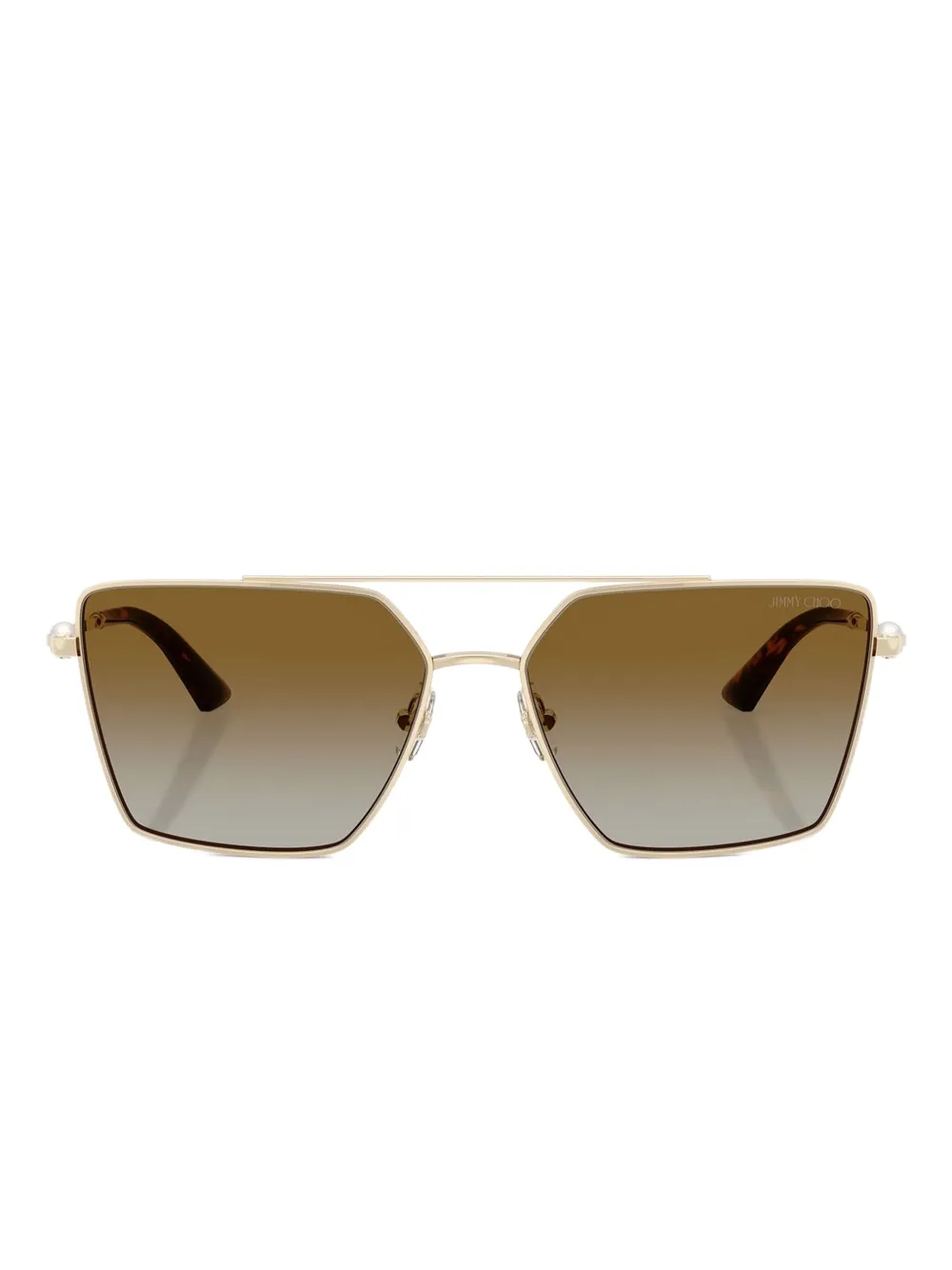 Jimmy Choo Eyewear Occhiali da sole squadrati - Oro