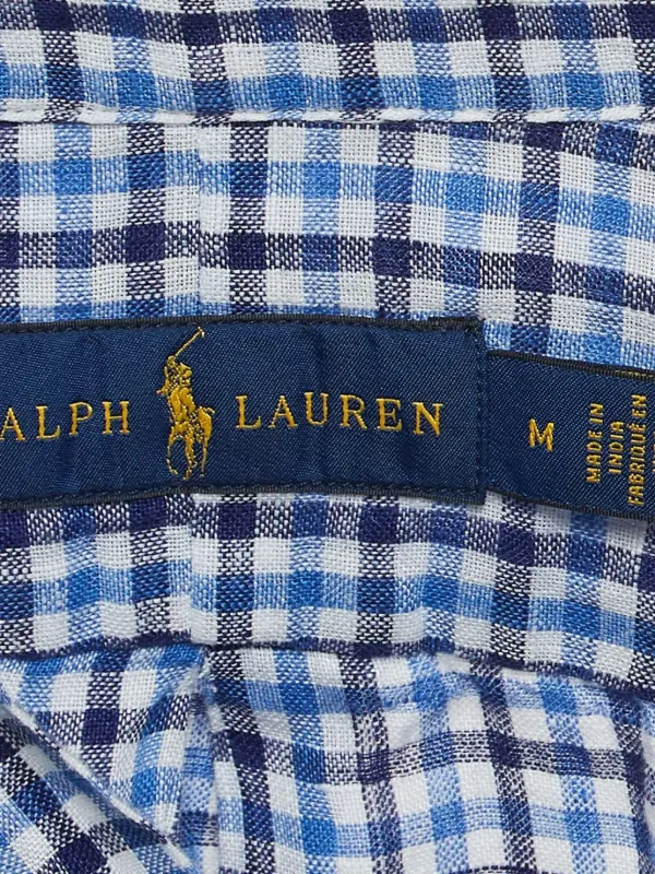 Polo Ralph Lauren Vintage pre-owned Gingham Linen Shirt | Blue