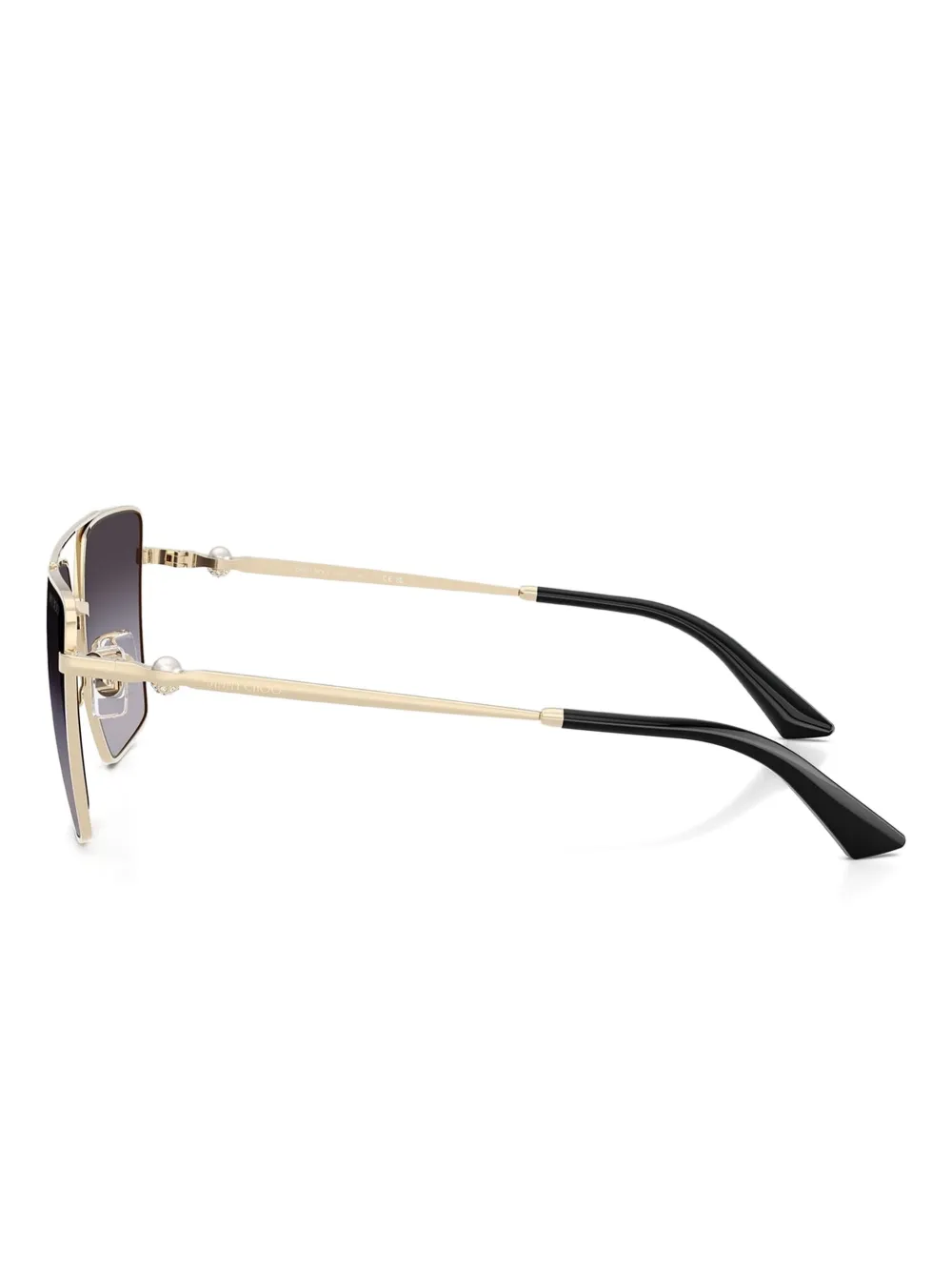 Jimmy Choo Eyewear Zonnebril met vierkant montuur Goud