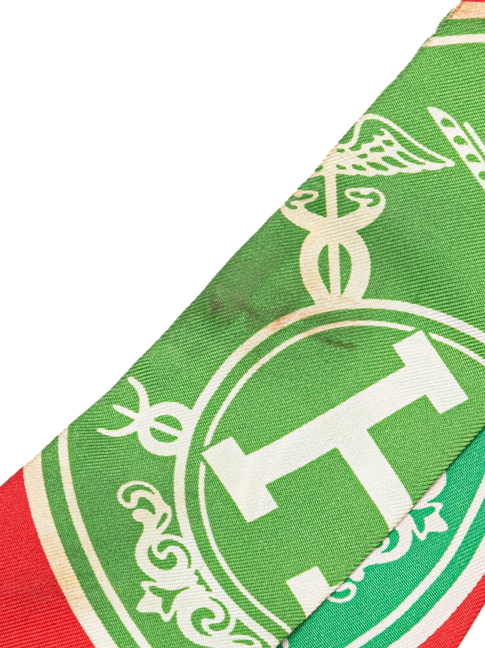 Pre-owned Hermes 1990-2024 Ex Libris Twisty Silk Twilly Scarf Scarves