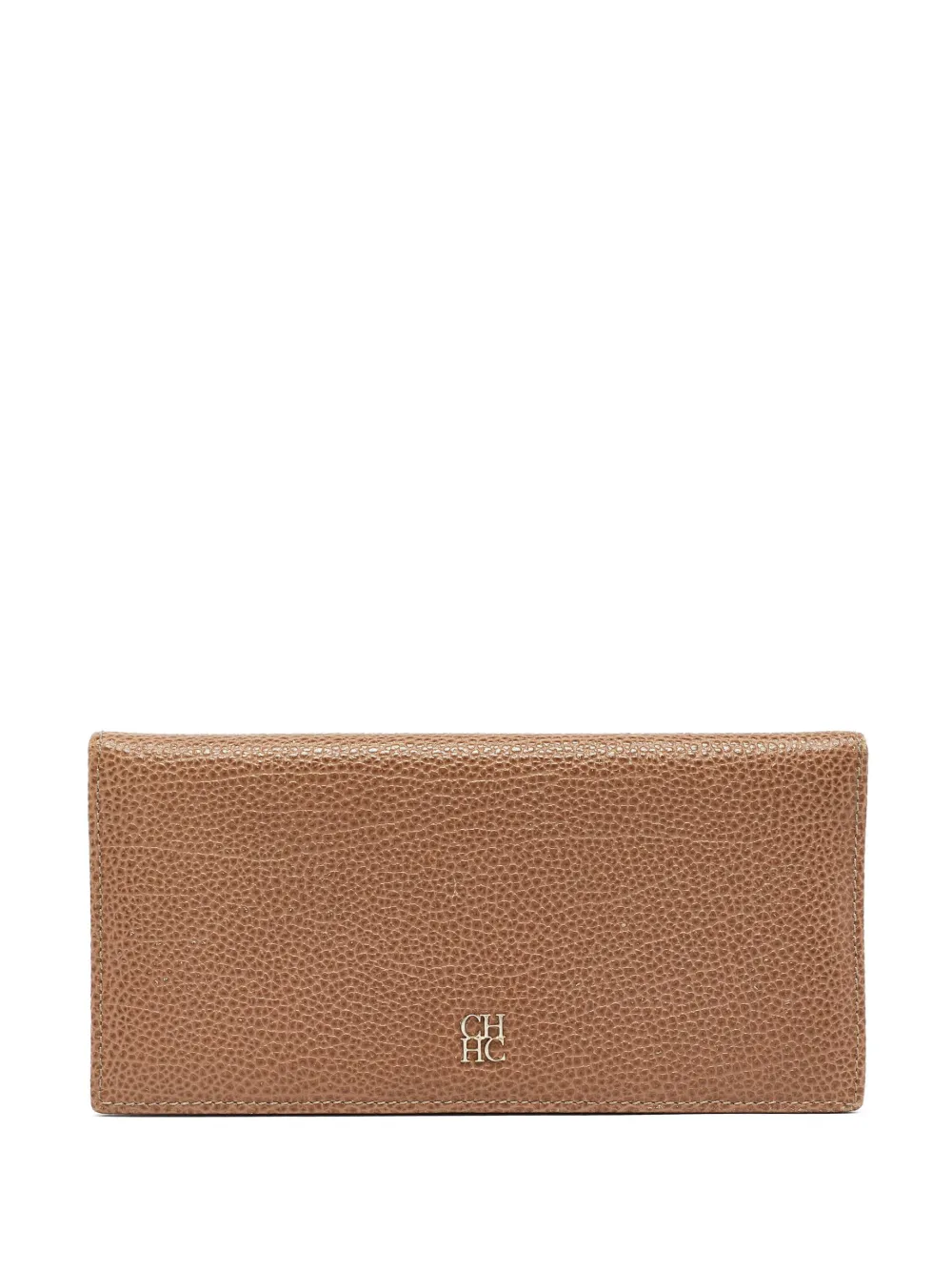 pre-owned CH leather grain wallet