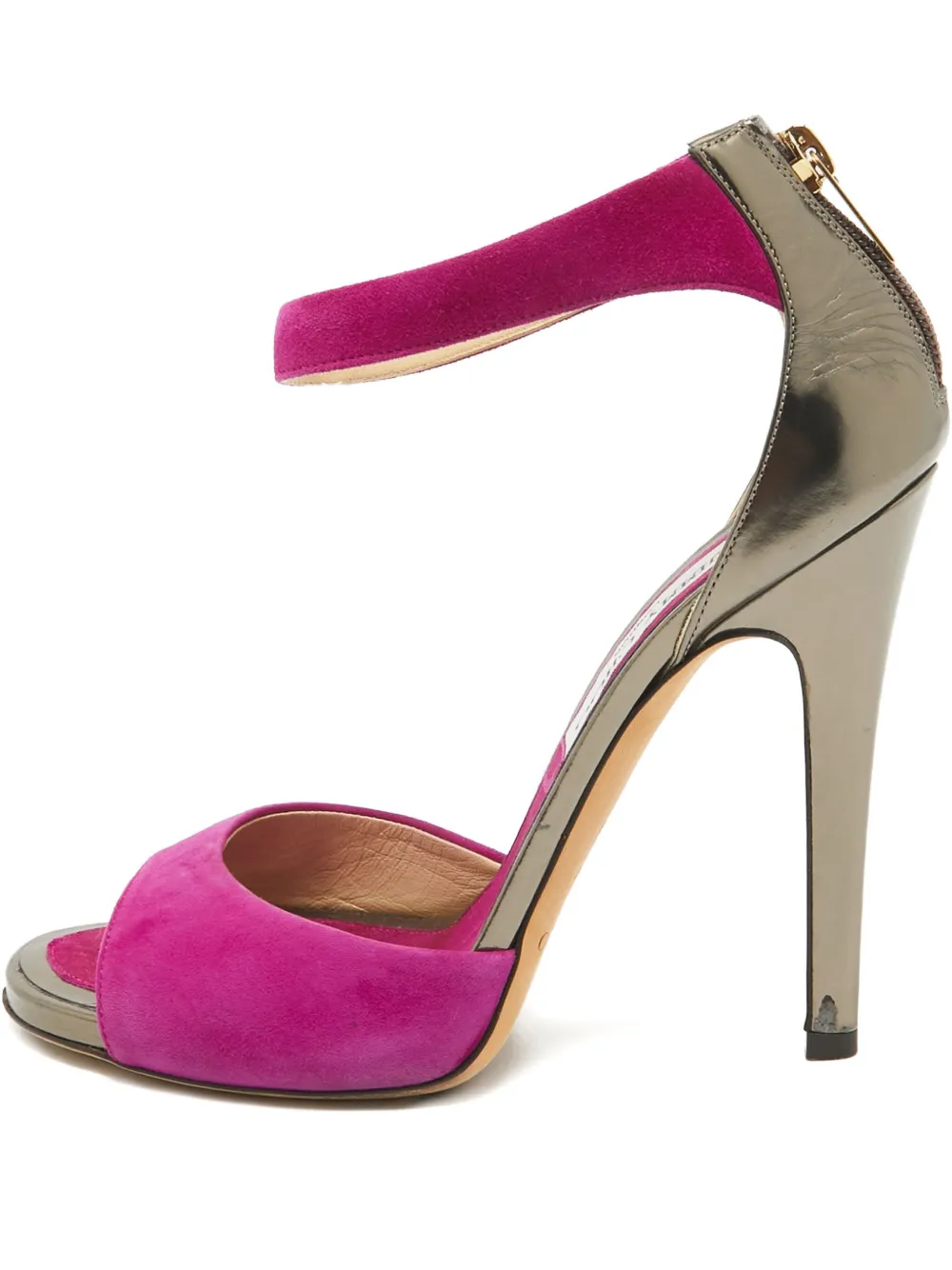 Jimmy Choo Pre-Owned 120mm leather heeled sandals - ピンク Jimmy Choo Pre-Owned 120mm leather heeled sandals - ピンク