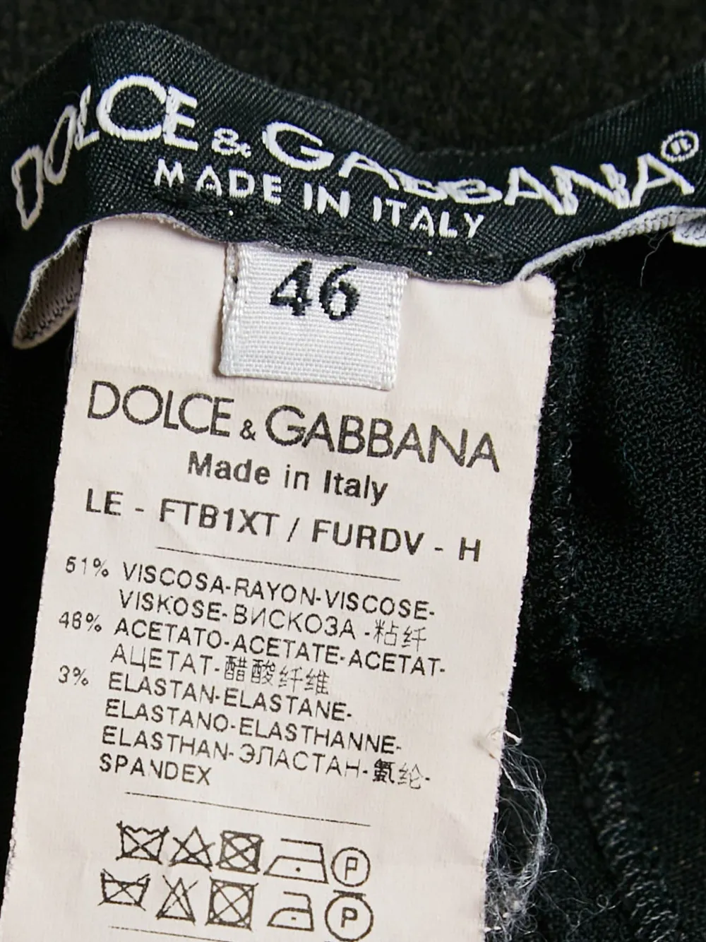 DOLCE & GABBANA Pre-owned Straight-leg Trousers In Black