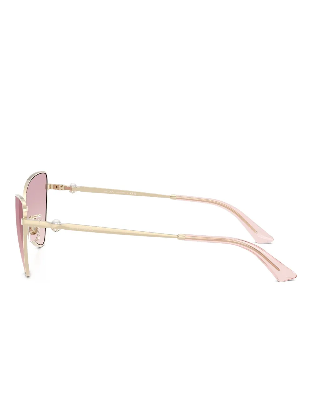 Jimmy Choo Eyewear Zonnebril met cat-eye montuur Goud