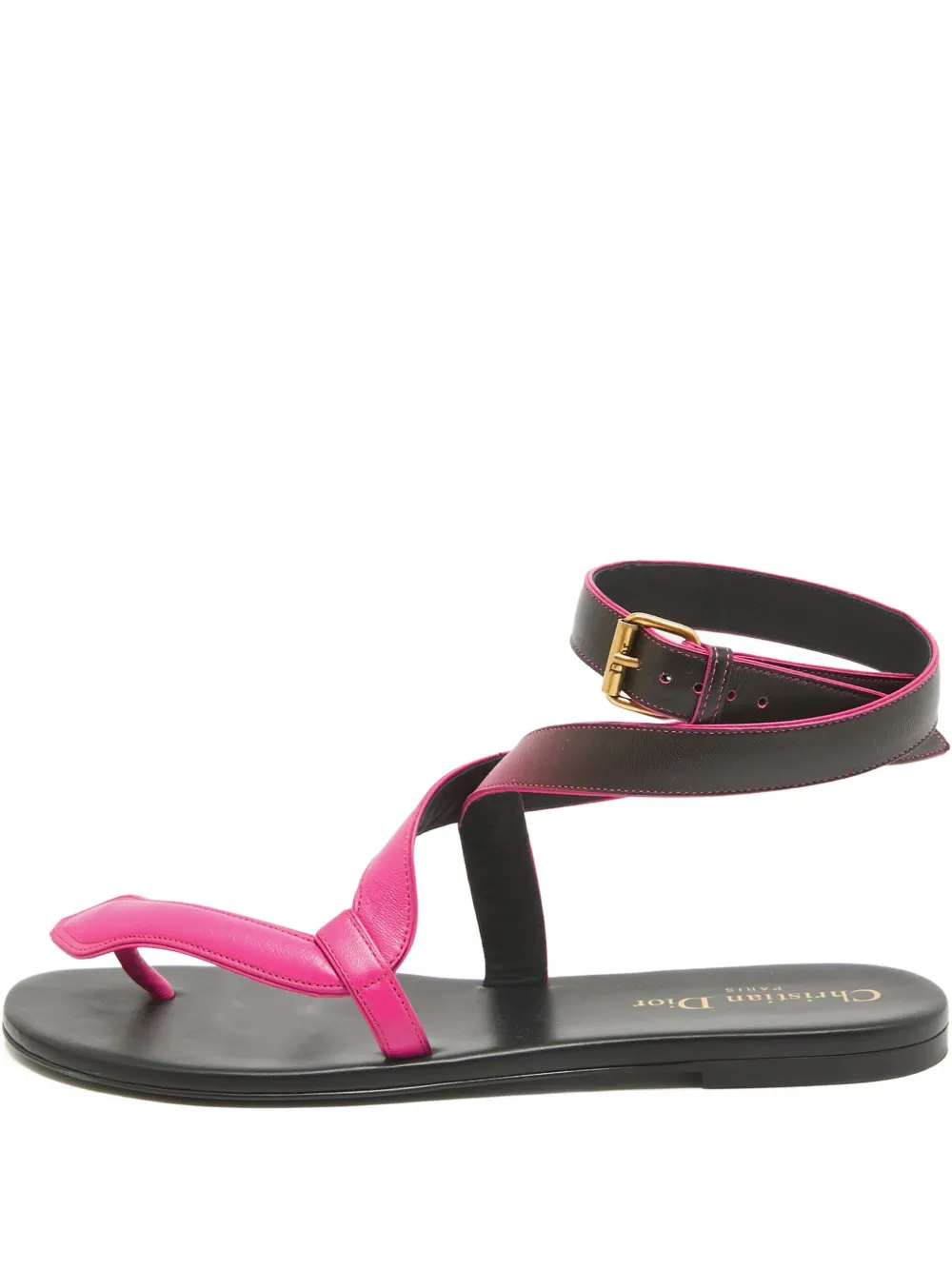 Christian Dior Pre-Owned ankle strap leather sandals - ピンク Christian Dior Pre-Owned ankle strap leather sandals - ピンク