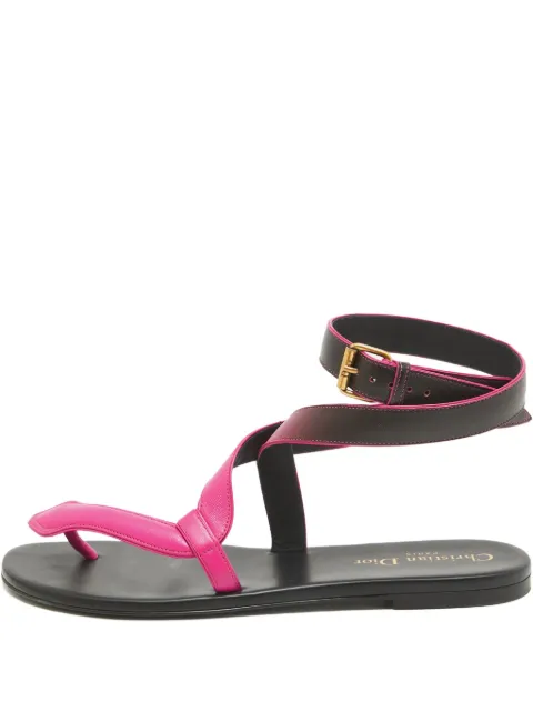 Christian Dior Pre-Owned ankle strap leather sandals