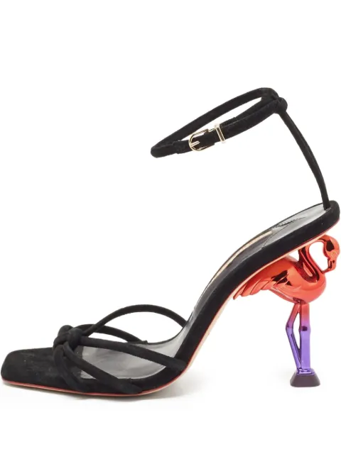 Sophia Webster pre-owned 100mm flamingo-embellished sandals