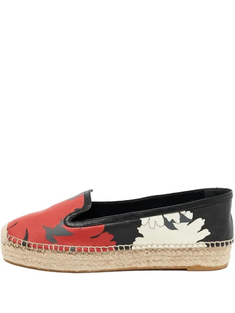 Alexander McQueen Pre-Owned floral-print leather espadrilles