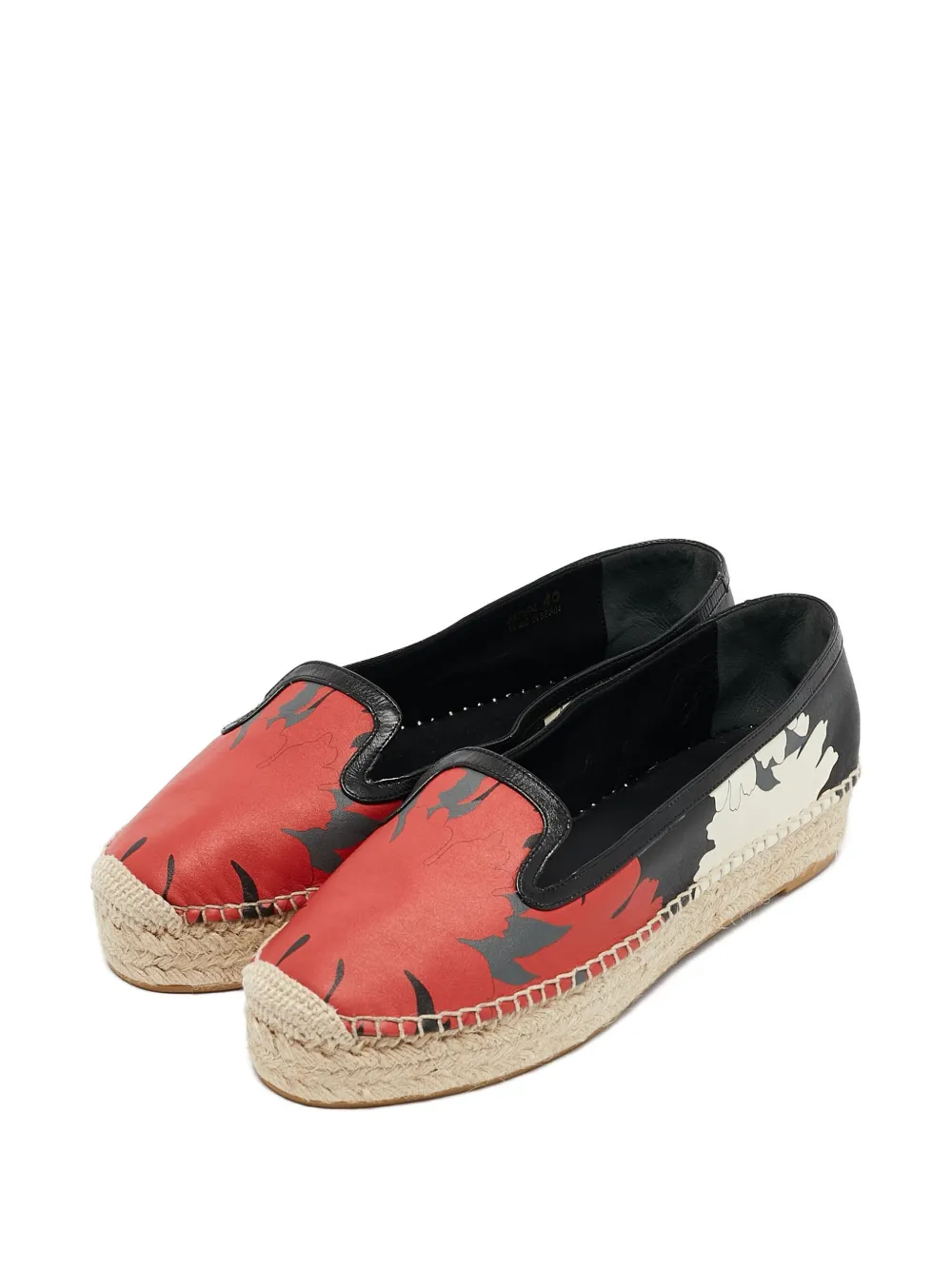Alexander McQueen Pre-Owned floral-print leather espadrilles | Image 2