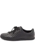 Gucci Pre-Owned leather pattern sneakers - Black
