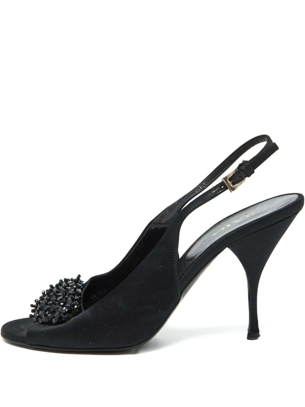 Prada Pre-Owned Sandali in raso 110mm - Nero