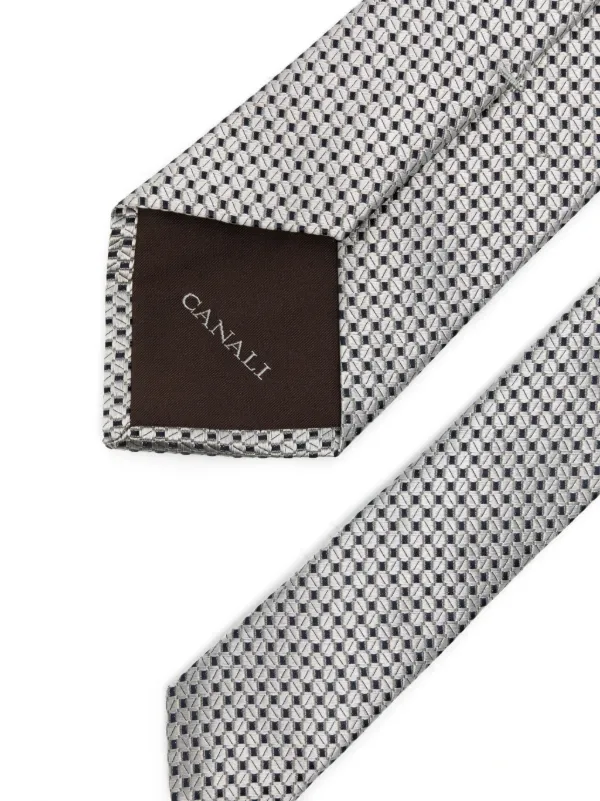 Canali Silk Tie | Grey | FARFETCH TW