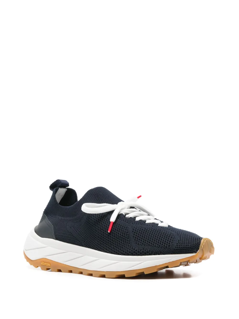 Kiton mesh-panelled sneakers Blue