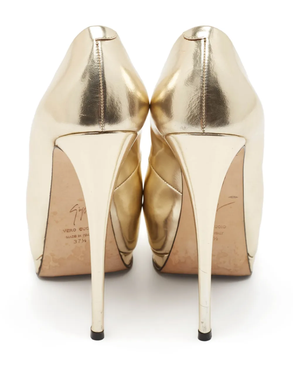 Pre-owned Giuseppe Zanotti Vintage Platform Peep-toe Pumps