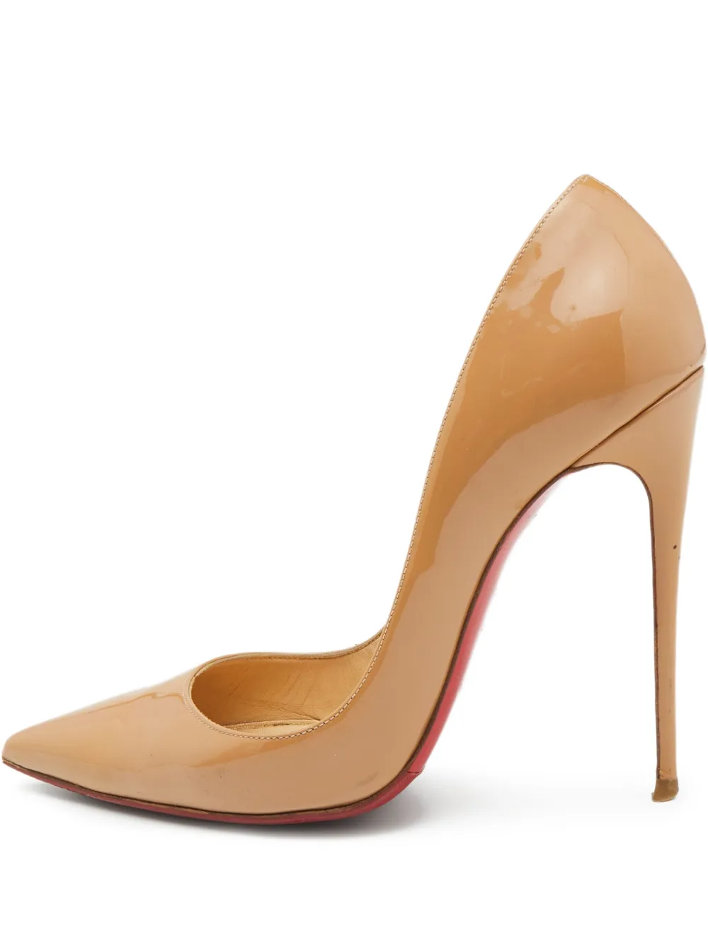 Christian Louboutin Pre-Owned 120mm leather heeled pumps | Neutrals | Image 1