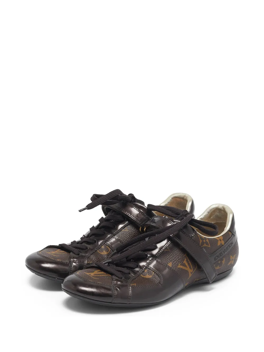 Louis Vuitton Pre-Owned Sneakers met monogram-patroon - Bruin